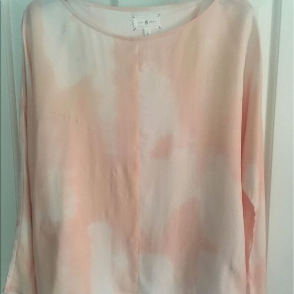 Lou & Grey Peach Tie-Dye Blouse - Picture 1 of 8